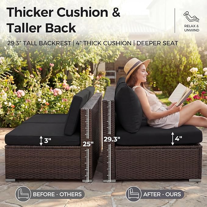 NICESOUL Modern Large Patio Furniture Set - Image 7