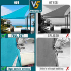 LOVE STORY Custom Size 8'x10'x12.8' Turquoise Blue Sun Shade Sail Right - Image 7