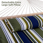 SUNCREAT Double Hammock, Extra Large Quilted Fabric Swing - Image 5