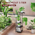 Plant Stand Indoor with Grow Light, 5-Tiered Tall Plant Stand Indoor, Metal - Image 8