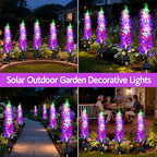 Solar Garden Lights, Solar Purple Delphinium Flowers Lights 4 Pack 80 LEDs - Image 7