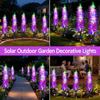 Solar Garden Lights, Solar Purple Delphinium Flowers Lights 8 Pack 160 LEDs - Image 6