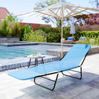 Outsunny Folding Chaise Lounge Chair, Pool Sun Tanning Chair, Outdoor Lounge - Image 9