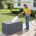 Devoko 78 Gallon Deck Box, Waterproof Resin Outdoor Storage Box - Image 4