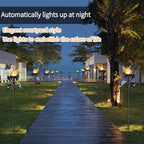 VCUTEKA Solar Lights Outdoor Metal Garden Stake Waterproof Crackle Glass Globe - Image 8