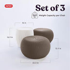KETER Urban Knit Pouf Ottoman Set of 2 - Image 3