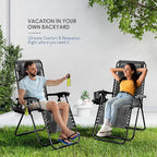 Nestl Zero Gravity Chairs Set of 2, Patio Lounge Chair Outdoor - Image 9