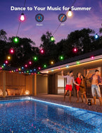 Govee Smart Outdoor String Lights H7016, 96ft RGBIC Outdoor Lights - Image 2