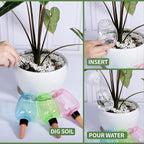 4 Pcs Plant Watering Globes Self Watering Planter Insert Plants Top Fill Water - Image 3