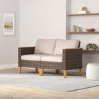 Sophia & William Outdoor Patio Furniture Set High Back Wicker Sofa Chairs - Image 2