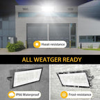 800W 2pack LED Flood Lights, 3700 watt Equivalent 89500LM Super Bright Outdoor - Image 5
