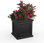 Mayne Fairfield 24-Inch Self Watering Square Planter Box, Weather-Resistant and by Mayne