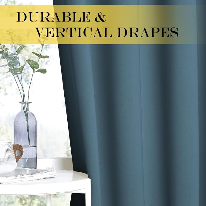 NICETOWN Smoky Blue Blackout Curtains - Image 6