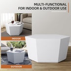 UPHA Outdoor Hexagon Coffee Table, Small Modern Minimalist Accent Tables - Image 3