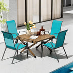 TLSUNNY Patio Chairs, Stackable Textilene Outdoor Dining Furniture - Image 2