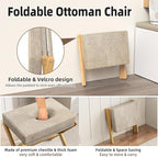 Foldable Foot Stool Ottoman, Modern Foot Rest - Image 4