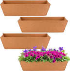 Adnee 4 Pcs 24 Inch Fabric Plant Window Box Liners-Rectangular Non-Woven by Adnee