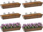SPECILITE 30" Window Boxes Planters, Heavy Duty Metal Railing Planter Boxes by SPECILITE