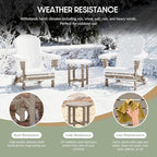 WestinTrends Dylan Adirondack Round Outdoor Side Table, Weathered Wood - Image 5