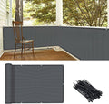 LOVE STORY 3.3'x19.7' Dark Grey Balcony Screen Privacy Fence Cover UV by LOVESTORY
