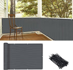 LOVE STORY 3.3'x19.7' Dark Grey Balcony Screen Privacy Fence Cover UV by LOVESTORY