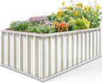 KING BIRD Raised Garden Bed 68" x 36" x 24" Heightened Galvanized Steel Metal by KINGBIRD