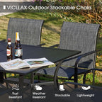 VICLLAX Large Patio Dining Furniture Set, Outdoor Dining Set - Image 3