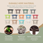 WestinTrends Malibu Low Outdoor HDPE Round Patio Coffee Table, Dark Brown - Image 6