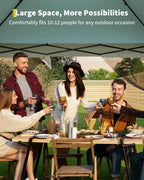 Canopy Tent 12x12 ft, Pop Up Gazebo One-Push Setup - Image 5