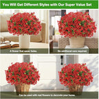 Artificial Flowers for Outdoor, Silk Flowers No Fade Fake Plastic Flowers UV - Image 5