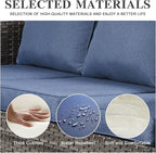 Belord 6 Piece Outdoor Furniture Patio Wicker Sofa Set, Oversize Outdoor Swivel - Image 9