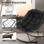 Grand patio Outdoor Rocking Chair, E-Coated Modern Cozy Lounge Rocker Chair - Image 6