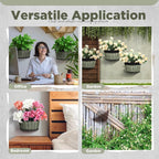 Layhit 6 Pcs Wall Hanging Planters Outdoor Pot Planter Wine Barrel Planter - Image 5