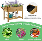 Yaheetech 49x22x32in 8 Pockets Horticulture Raised Garden Bed Elevated Wood - Image 6