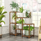 Plant Stand Indoor Outdoor Wood Plant Shelf - Image 2