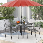 AECOJOY39.4 Outdoor Patio Dining Table and Chairs Set - Image 9