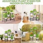 iDavosic.ly 6 Tier Large Plant Stand Indoor, 10 Inch Wide Tall Corner Metal - Image 2