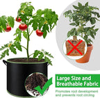 NACHLYNN 5-Pack 15 Gallon Grow Bags Thickened Nonwoven Fabric Pots Heavy Duty - Image 5