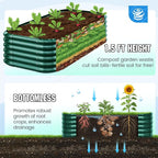 Quictent Galvanized Raised Garden Bed Kit, Strengthened by Crossbar, Dark Green - Image 5