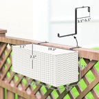Outsunny Railing Planter Box, Hanging Flower Pots - Image 3