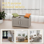 Storage Bench - 2 Doors Waterproof Resin Shoe Bench - Indoor & Outdoor Use - Image 6