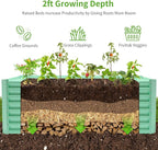 Land Guard 8x4x2ft Galvanized Raised Garden Bed, Planter Boxes Outdoor - Image 3