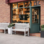 Stoog Outdoor Benches Set of 2, All-Weather HIPS Plastic Garden Bench - Image 2