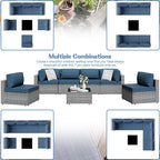 Shintenchi 7 Pieces Outdoor Patio Furniture Sets, Patio Sectional Sofa Couch - Image 8