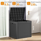 30 Gallon Resin Deck Box, Lockable Patio Outdoor Storage Box - Image 3