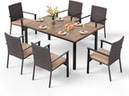 PHI VILLA 7 Pieces Patio Dining Set by PHIVILLAThepioneerofcomfortablehouseholdsupplies