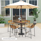 Tangkula 27.5 Inch Patio Bar Table, Outdoor Bar Height Table - Image 2