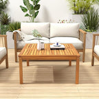 RELAX4LIFE Wood Outdoor Coffee Table - Image 8