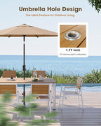 Outdoor Patio Dining Chairs Set of 2, Aluminum & HDPS All-Weather Dining Chairs - Image 4