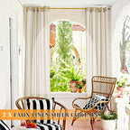 RYB HOME 2 Panels Outdoor Sheer Curtains - Image 3